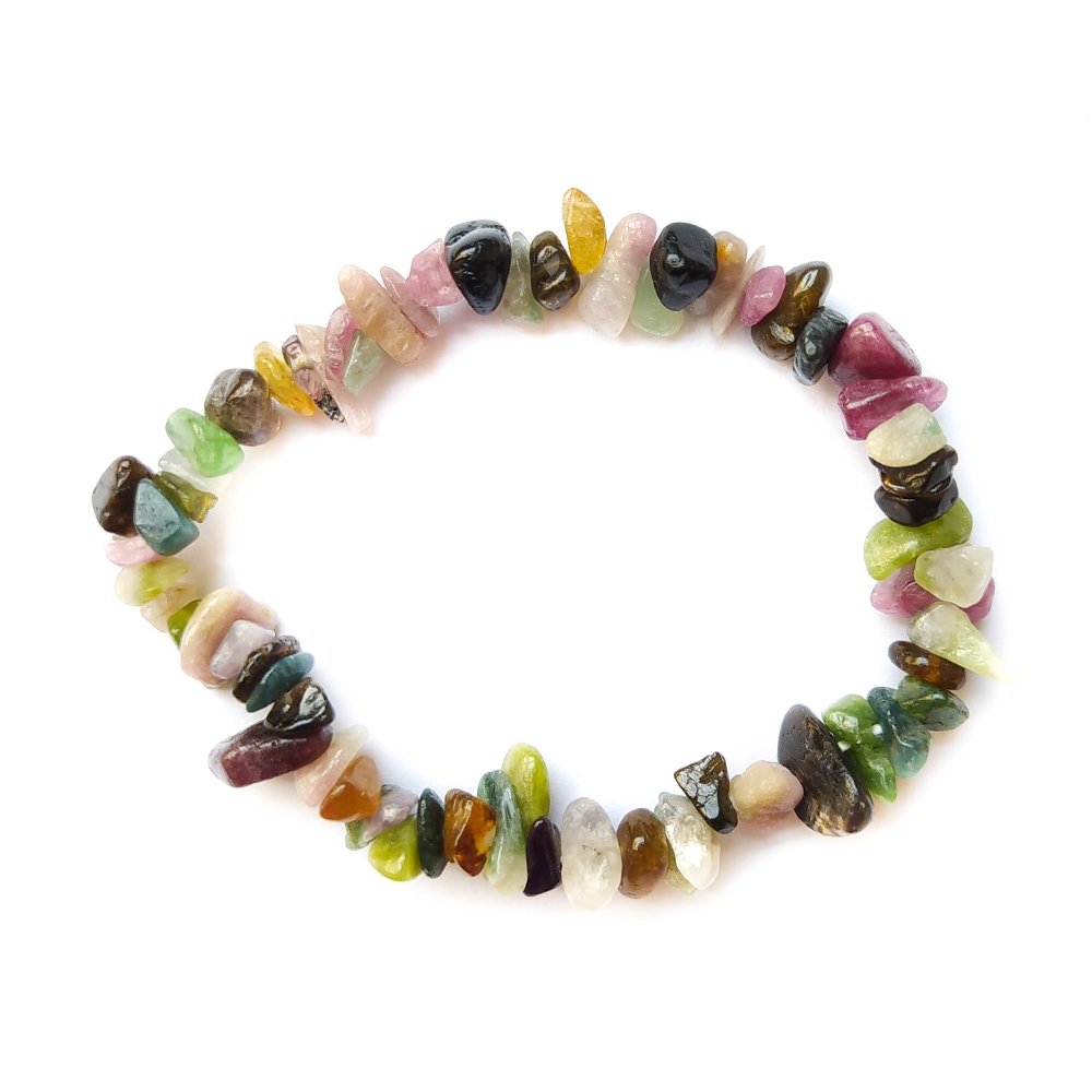 Pulsera Chip de Turmalina Multicolor - Mystical Tienda Esotérica y de Minerales