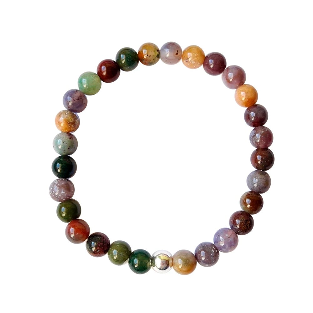 Pulsera de Ágata India y Plata - Mystical Tienda