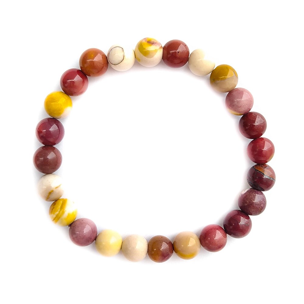 Pulsera de Jaspe Mokaíta Bola Lisa - Mystical Tienda Esotérica y de Minerales