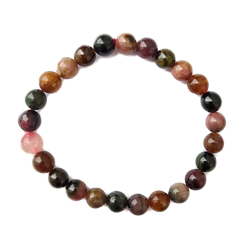 Pulsera de Turmalina Multicolor Bola Lisa - Mystical Tienda Esotérica y de Minerales