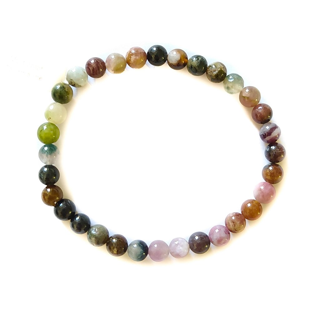 Pulsera de Turmalina Multicolor Bola Lisa - Mystical Tienda Esotérica y de Minerales