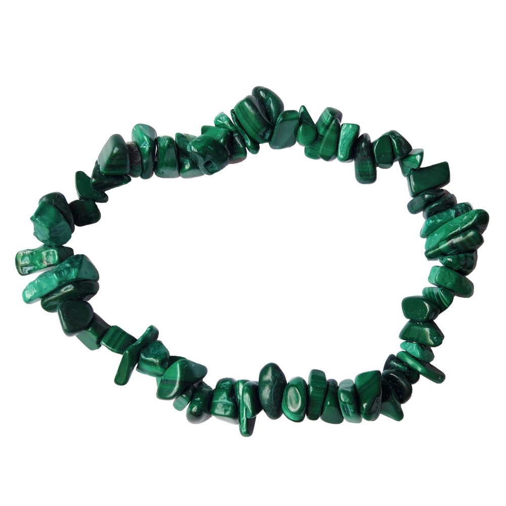 Pulsera tipo chip de Malaquita - Mystical Tienda Esotérica y de Minerales