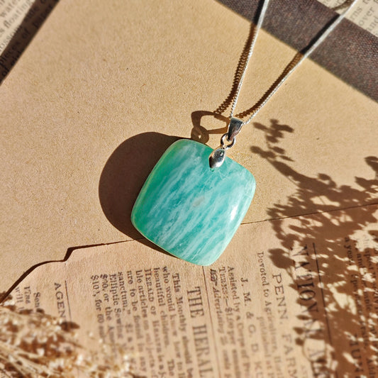 Colgante Amazonita y Plata de Ley 925