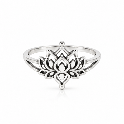 Anillo Flor de Loto - Plata de Ley 925