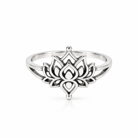 Anillo Flor de Loto - Plata de Ley 925