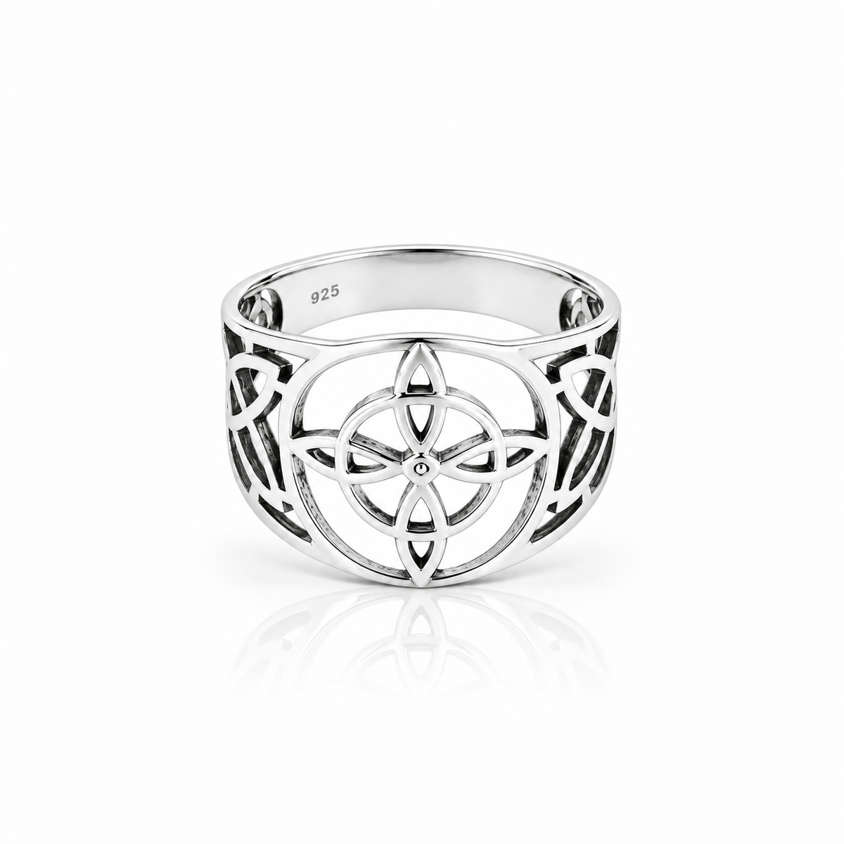 Anillo Nudo de Bruja de Protección en Plata de Ley