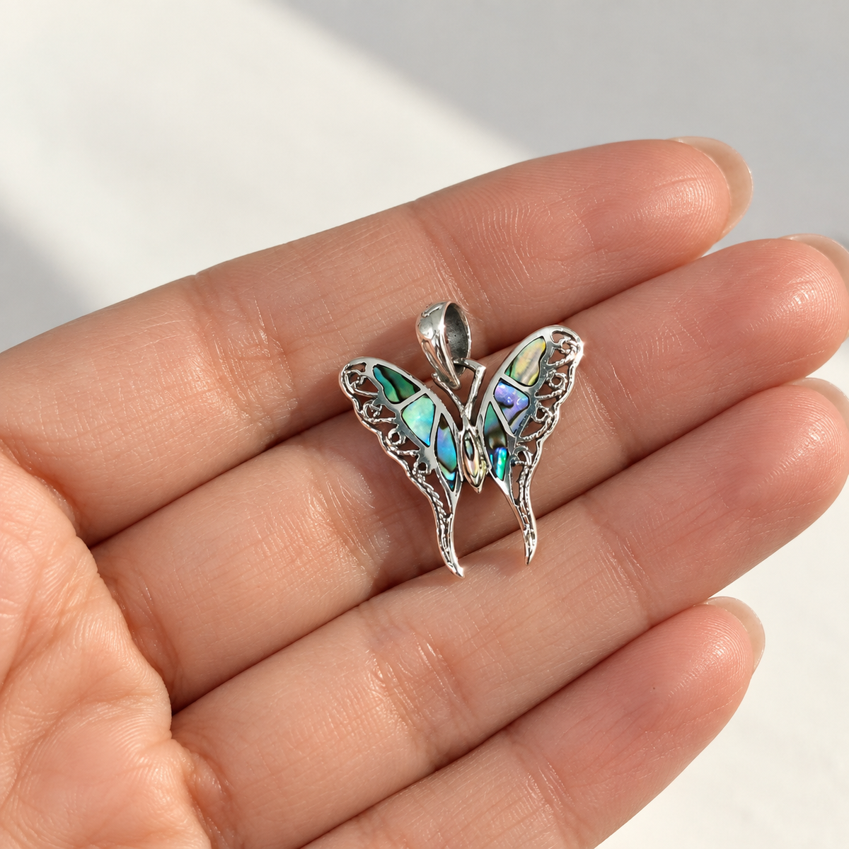 Colgante Mariposa Arabella Abulón - Plata de Ley 925