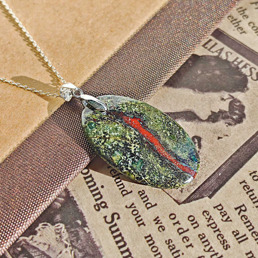 Colgante Piedra de Dragón y Plata de Ley 925