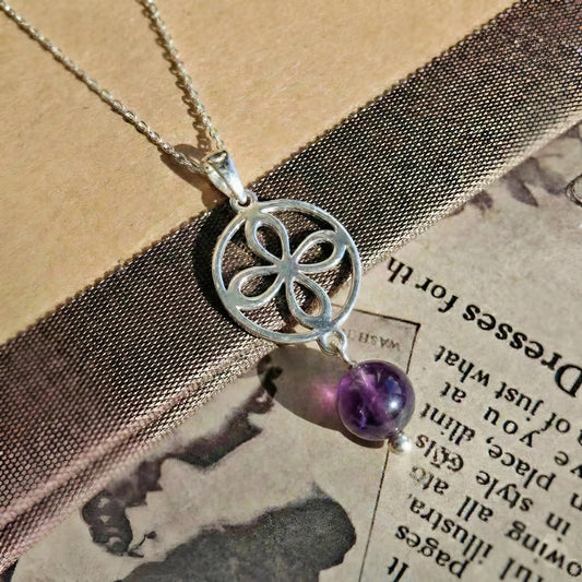 Colgante Amuleto Sigilio & Amatista - Plata de Ley 925