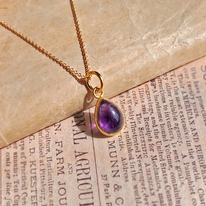Colgante 'Aurora' Amatista S925 & Baño de Oro 18K