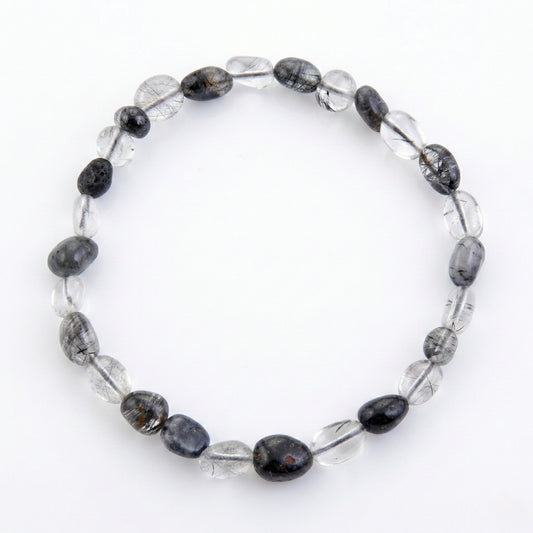 Pulsera Rodados de Cuarzo Turmalinado