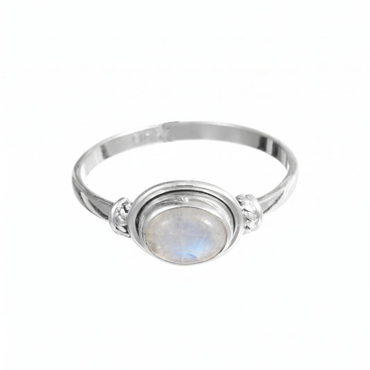 Anillo 'Sicarú' de Piedra de Luna - Plata de Ley