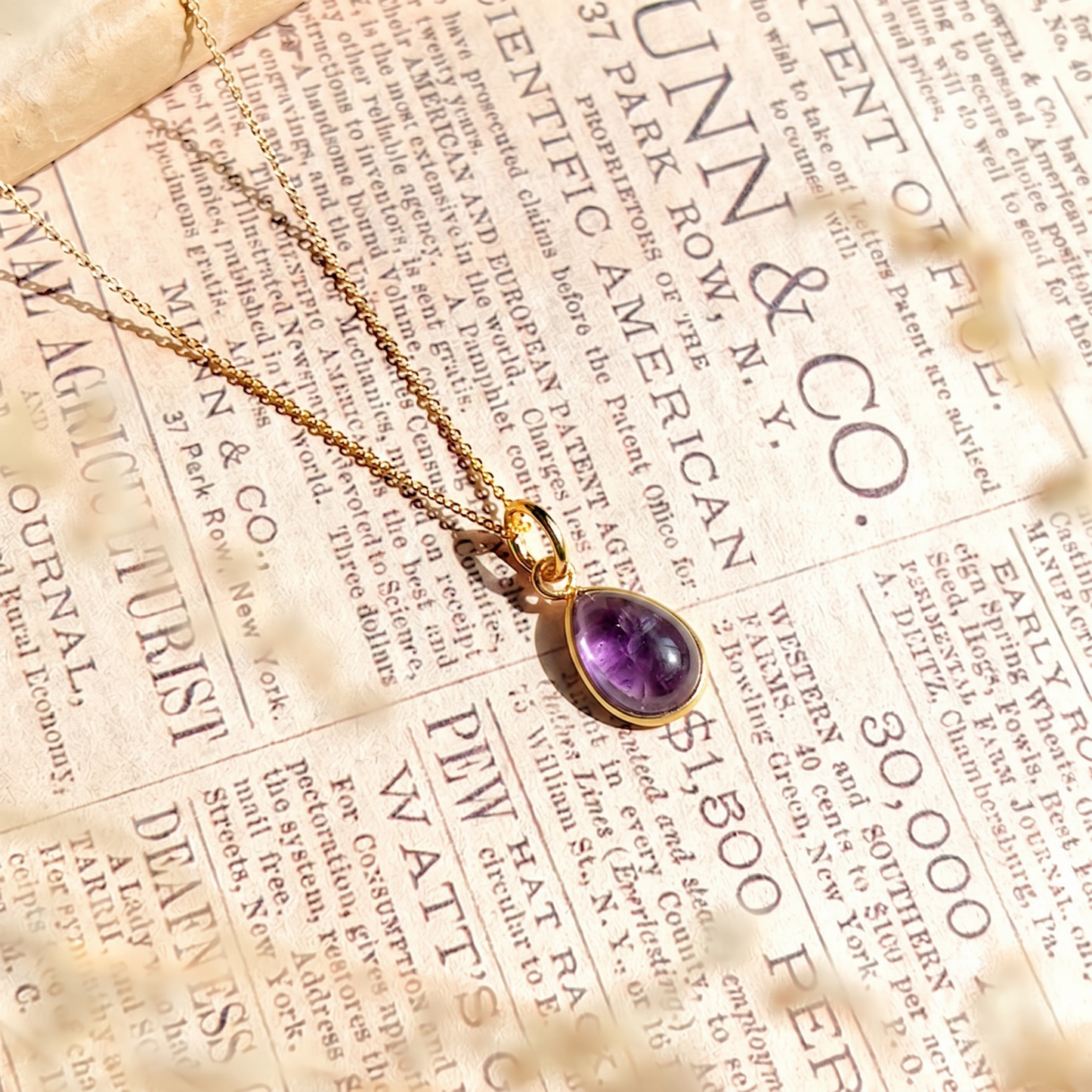 Colgante 'Aurora' Amatista S925 & Baño de Oro 18K