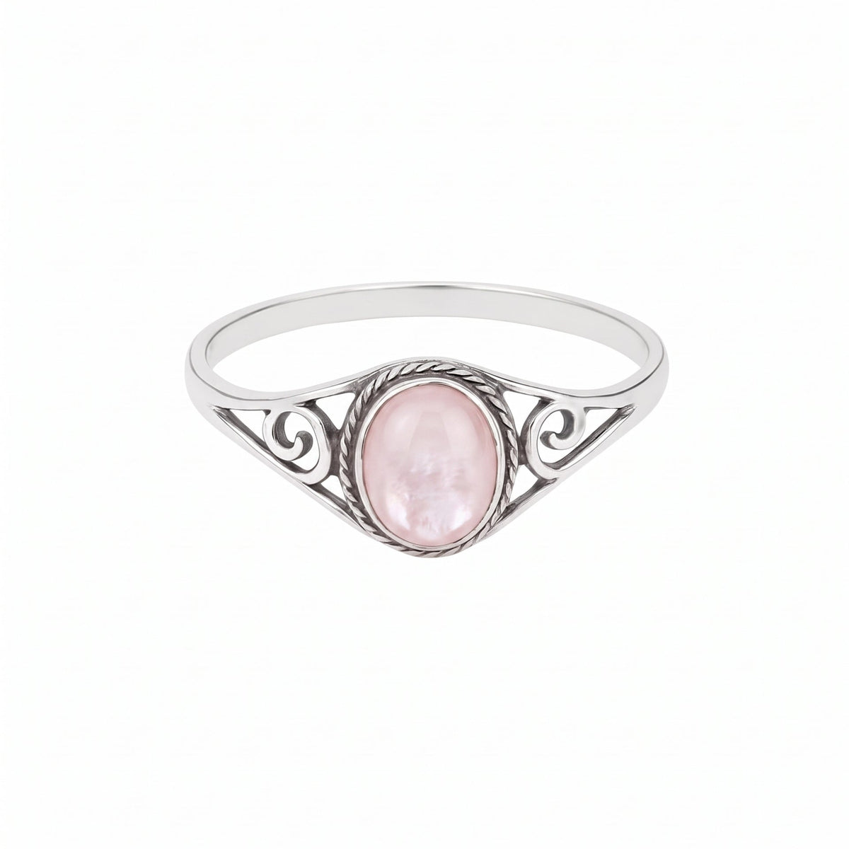 Anillo 'Seshat' Nácar Rosa - Plata de Ley 925
