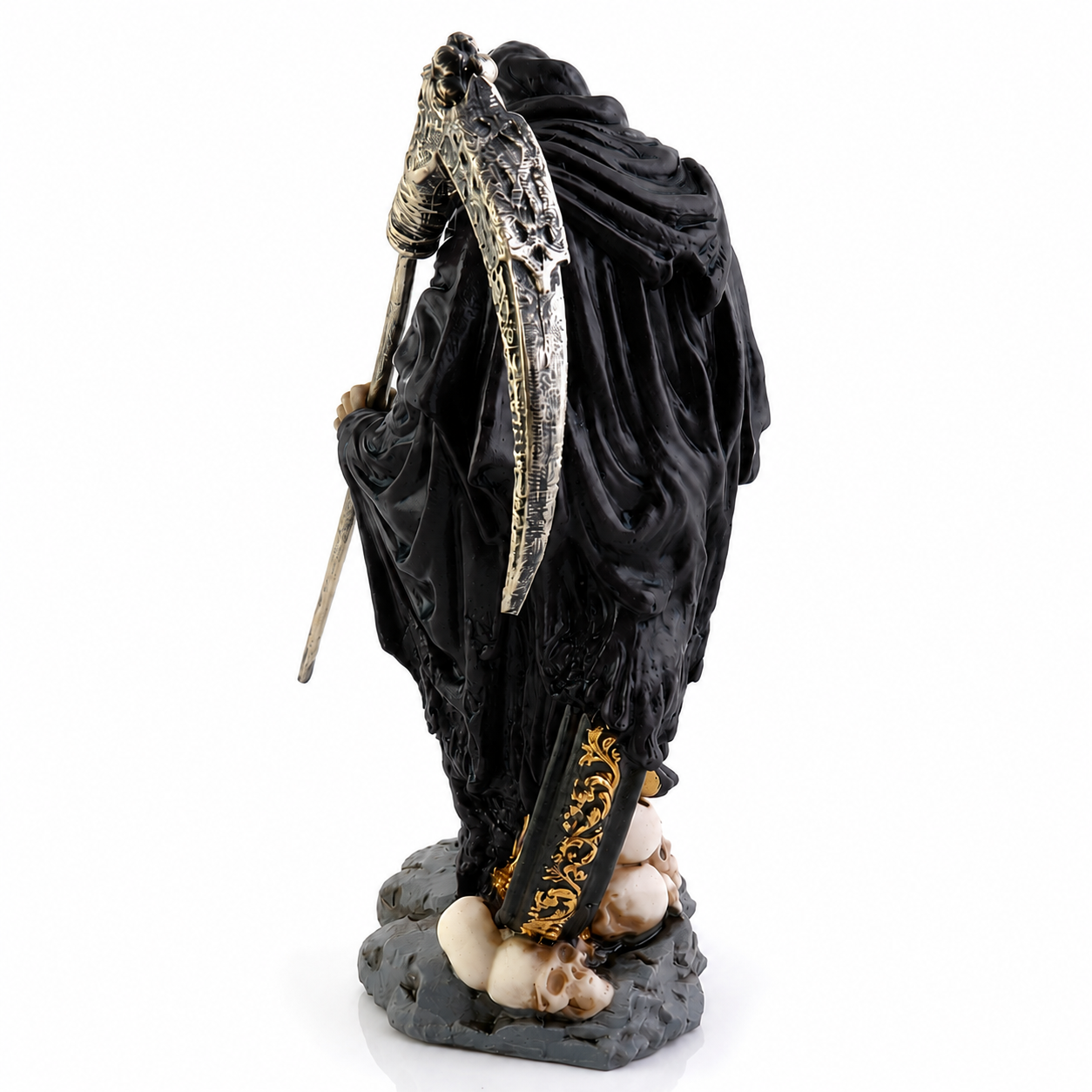 La Santa Muerte con reloj de Arena - Negro