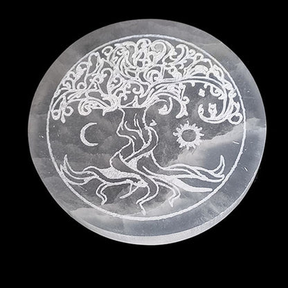 Altar de Selenita con Árbol de la vida - Mystical Tienda