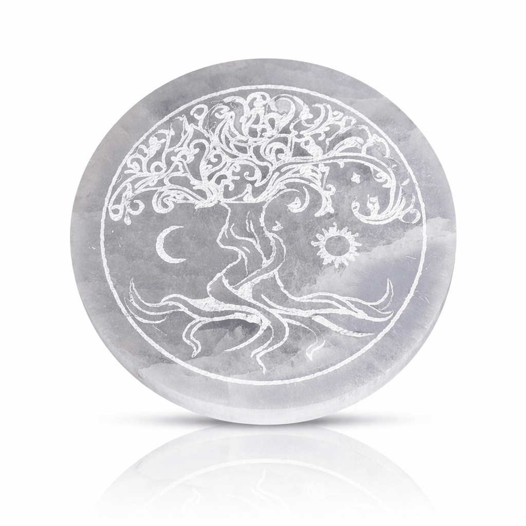 Altar de Selenita con Árbol de la vida - Mystical Tienda