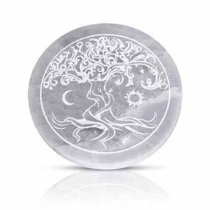Altar de Selenita con Árbol de la vida - Mystical Tienda