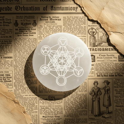 Altar de Selenita con Metatrón - Mystical Tienda