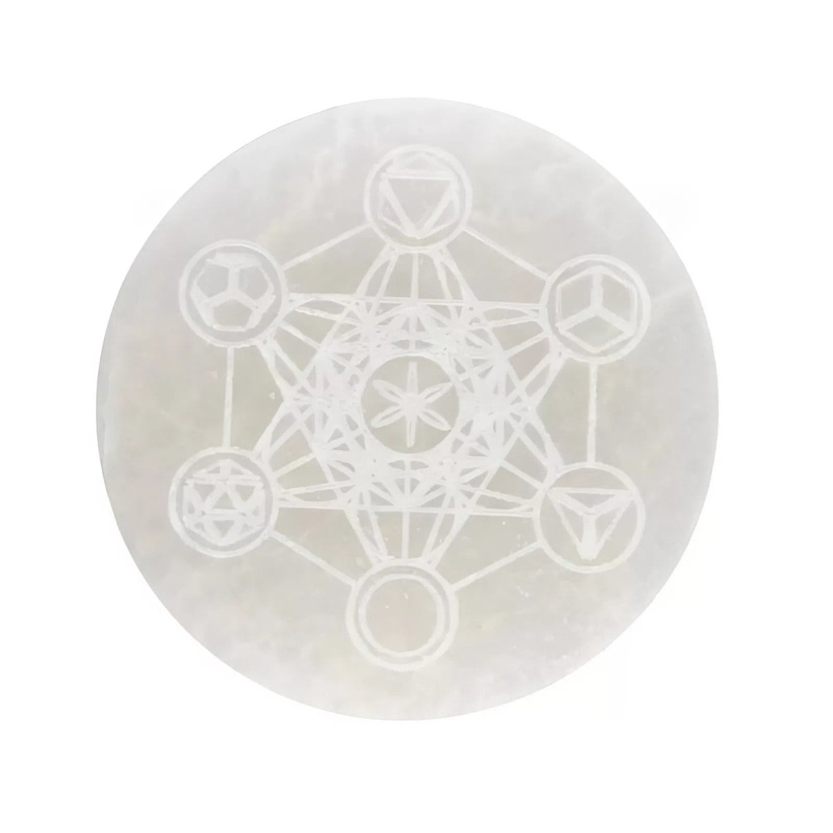 Altar de Selenita con Metatrón - Mystical Tienda