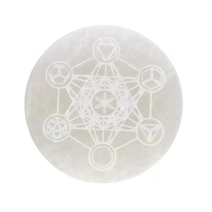 Altar de Selenita con Metatrón - Mystical Tienda