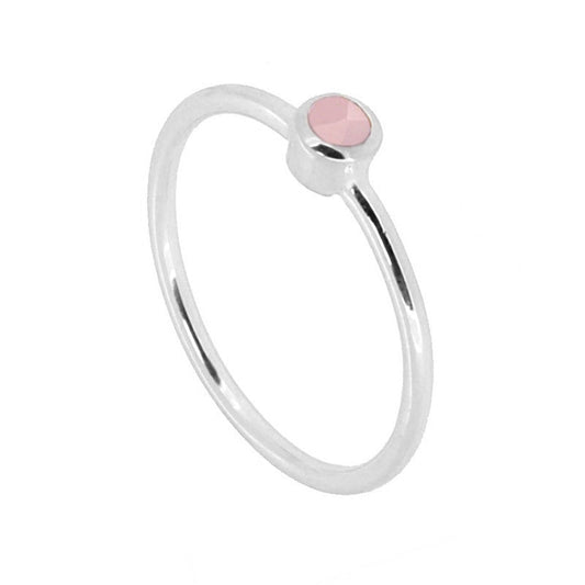 Anillo 'Alexandra' de Calcedonia Rosa - Plata de Ley 925 - Mystical Tienda