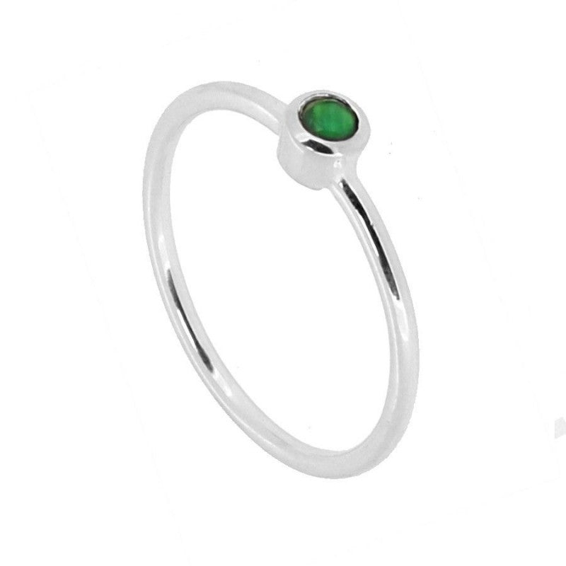 Anillo 'Alexandra' de Calcedonia Verde - Plata de Ley 925 - Mystical Tienda