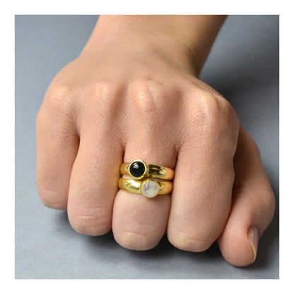 Anillo 'Ceylan' de Espinela - Baño de Oro 18k - Mystical Tienda