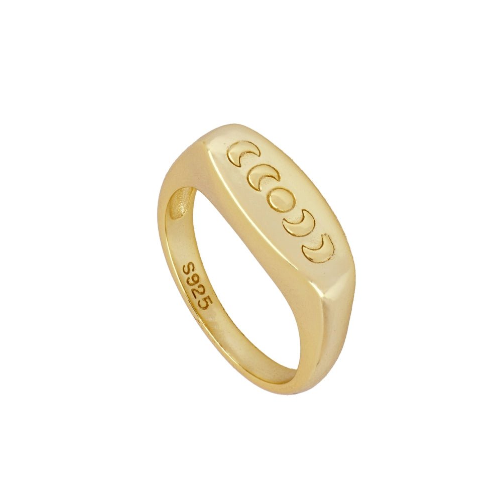 Anillo Fases Lunares - Baño de Oro 18k - Mystical Tienda