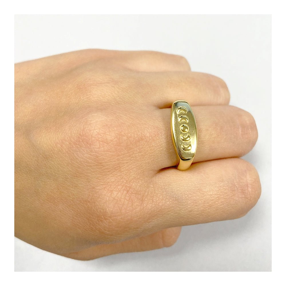 Anillo Fases Lunares - Baño de Oro 18k - Mystical Tienda