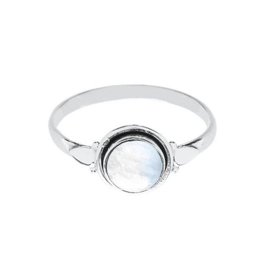 Anillo 'Kira' de Piedra de Luna - Plata de Ley - Mystical Tienda