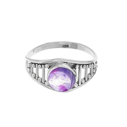 Anillo 'Laksmi' de Amatista - Plata de Ley - Mystical Tienda