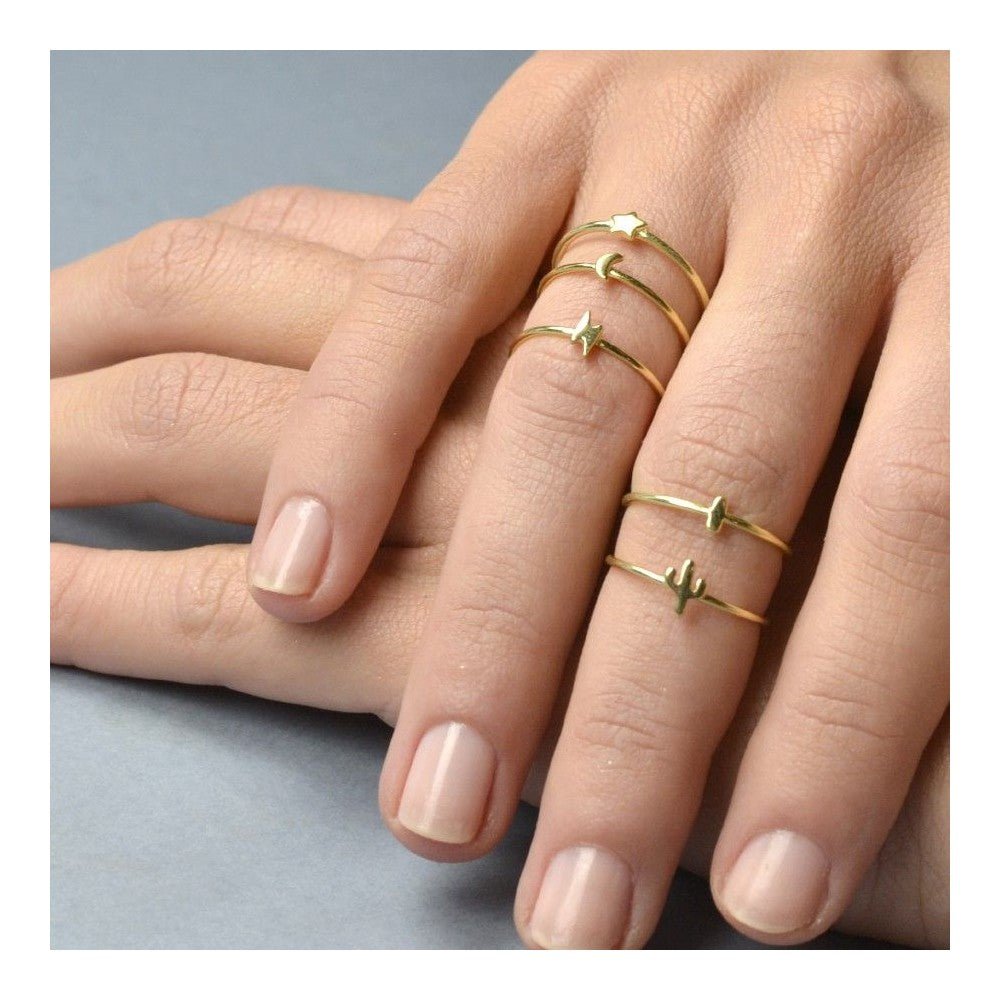 Anillo Little Line - Baño de Oro 18k - Mystical Tienda