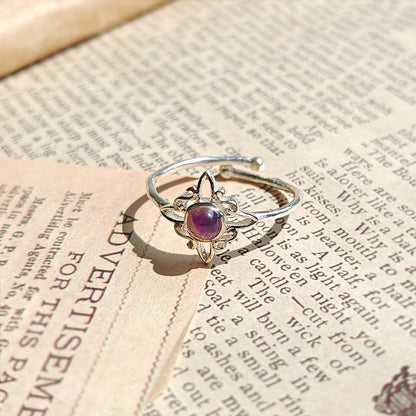 Anillo Nudo de Bruja con Amatista Plata de Ley 925 - Mystical Tienda