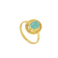 Anillo 'Ovale' de Amazonita - Baño de Oro 18k - Mystical Tienda