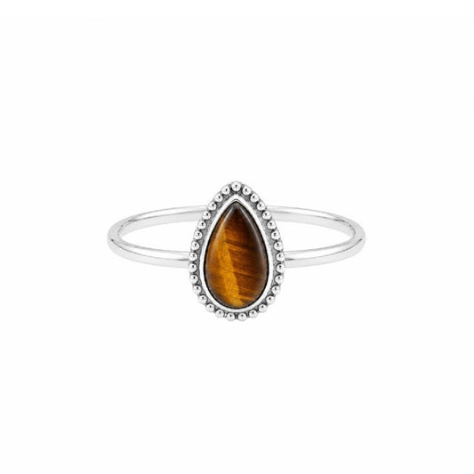 Anillo 'Nari' de Ojo de Tigre - Plata de Ley