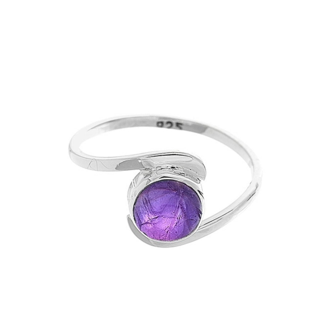 Anillo 'Ranya' de Amatista - Plata de Ley - Mystical Tienda