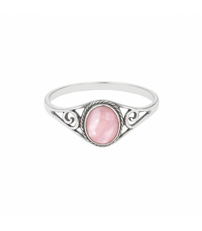 Anillo 'Seshat' Nácar Rosa - Plata de Ley 925 - Mystical Tienda