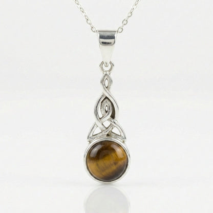 Colgante 'Amariel' Ojo de Tigre y Plata de Ley 925 - Mystical Tienda