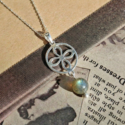 Colgante Amuleto Sigilio & Labradorita - Plata de Ley 925 - Mystical Tienda