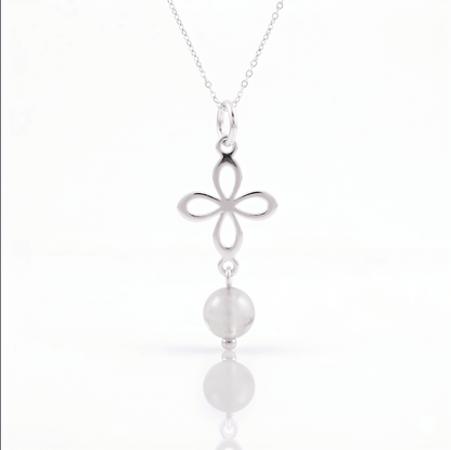 Colgante Amuleto Sigilo & Cuarzo Blanco - Plata de Ley 925 - Mystical Tienda