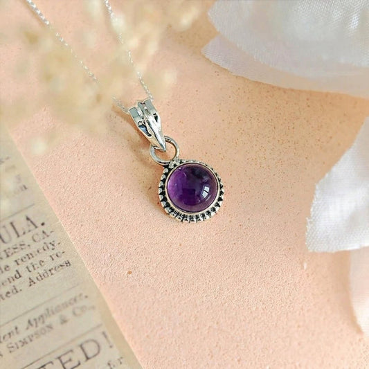 Colgante 'Anumati' de Amatista y Plata de Ley 925 - Mystical Tienda