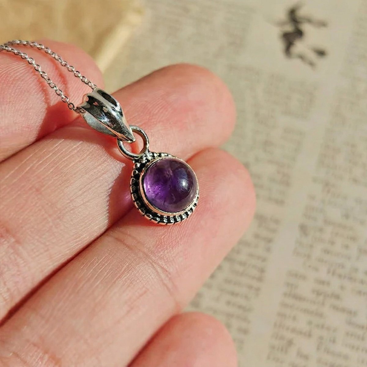 Colgante 'Anumati' de Amatista y Plata de Ley 925 - Mystical Tienda