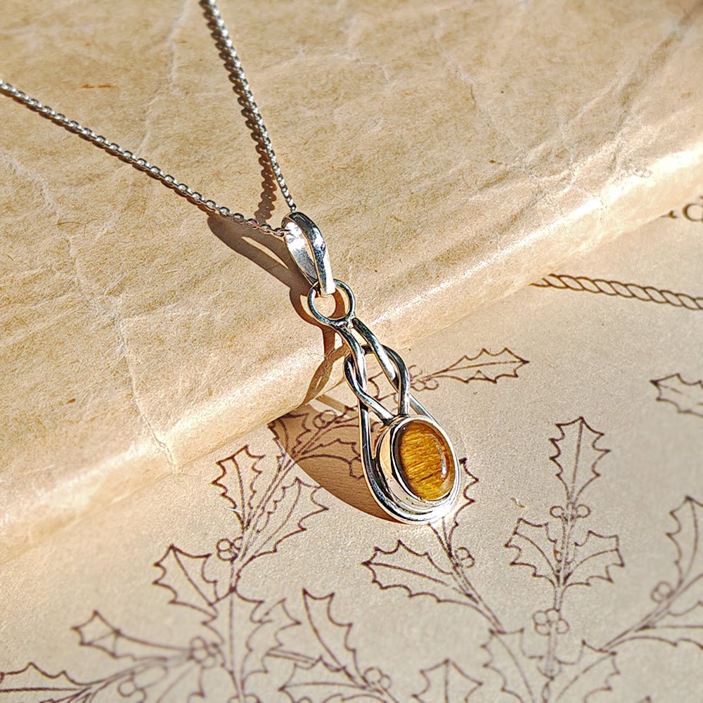 Colgante Arwen Ojo de Tigre y Plata de Ley 925 - Mystical Tienda