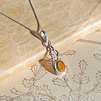 Colgante Arwen Ojo de Tigre y Plata de Ley 925 - Mystical Tienda