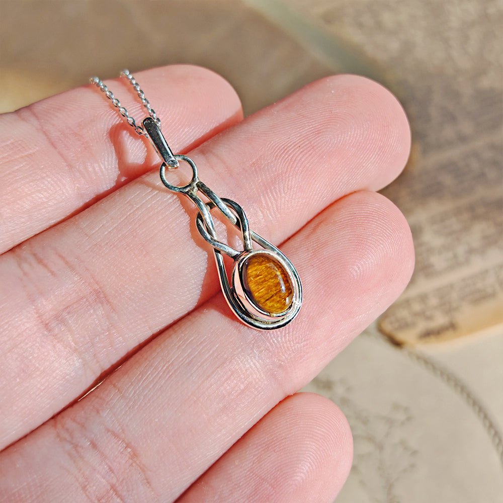 Colgante Arwen Ojo de Tigre y Plata de Ley 925 - Mystical Tienda