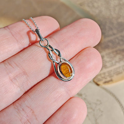 Colgante Arwen Ojo de Tigre y Plata de Ley 925 - Mystical Tienda