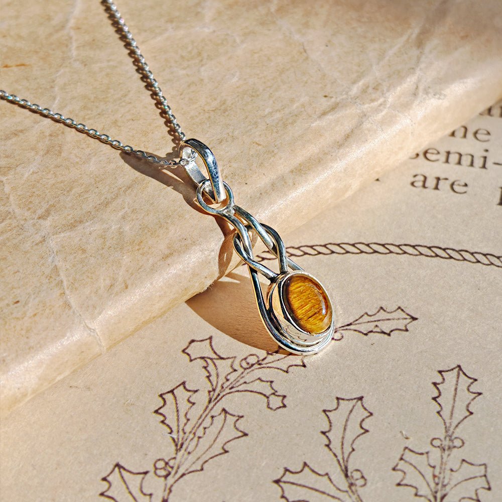 Colgante Arwen Ojo de Tigre y Plata de Ley 925 - Mystical Tienda