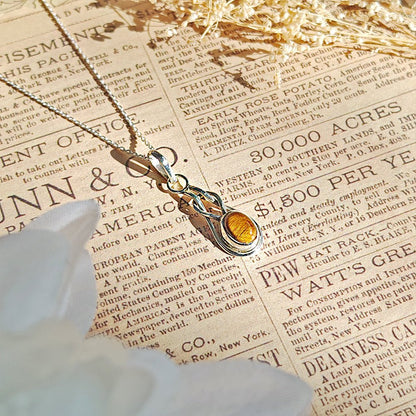 Colgante Arwen Ojo de Tigre y Plata de Ley 925 - Mystical Tienda