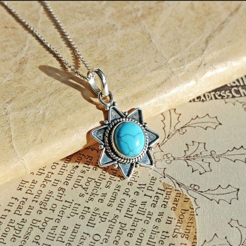 Colgante 'Astraea' Howlita y Plata de Ley 925 - Mystical Tienda